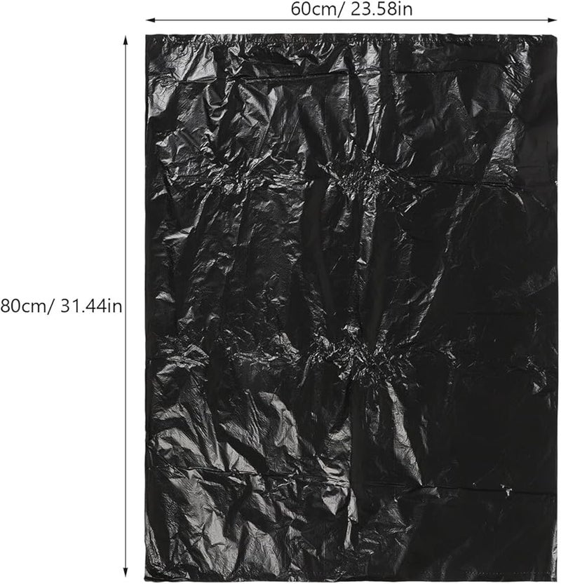 أكياس قمامة HDPE سميكة 25 قطعة، أكياس نفايات عالية السعة للمطبخ والحمام والاستخدام المنزلي - Image 2